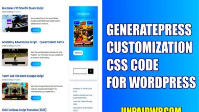 generatepress custom css code